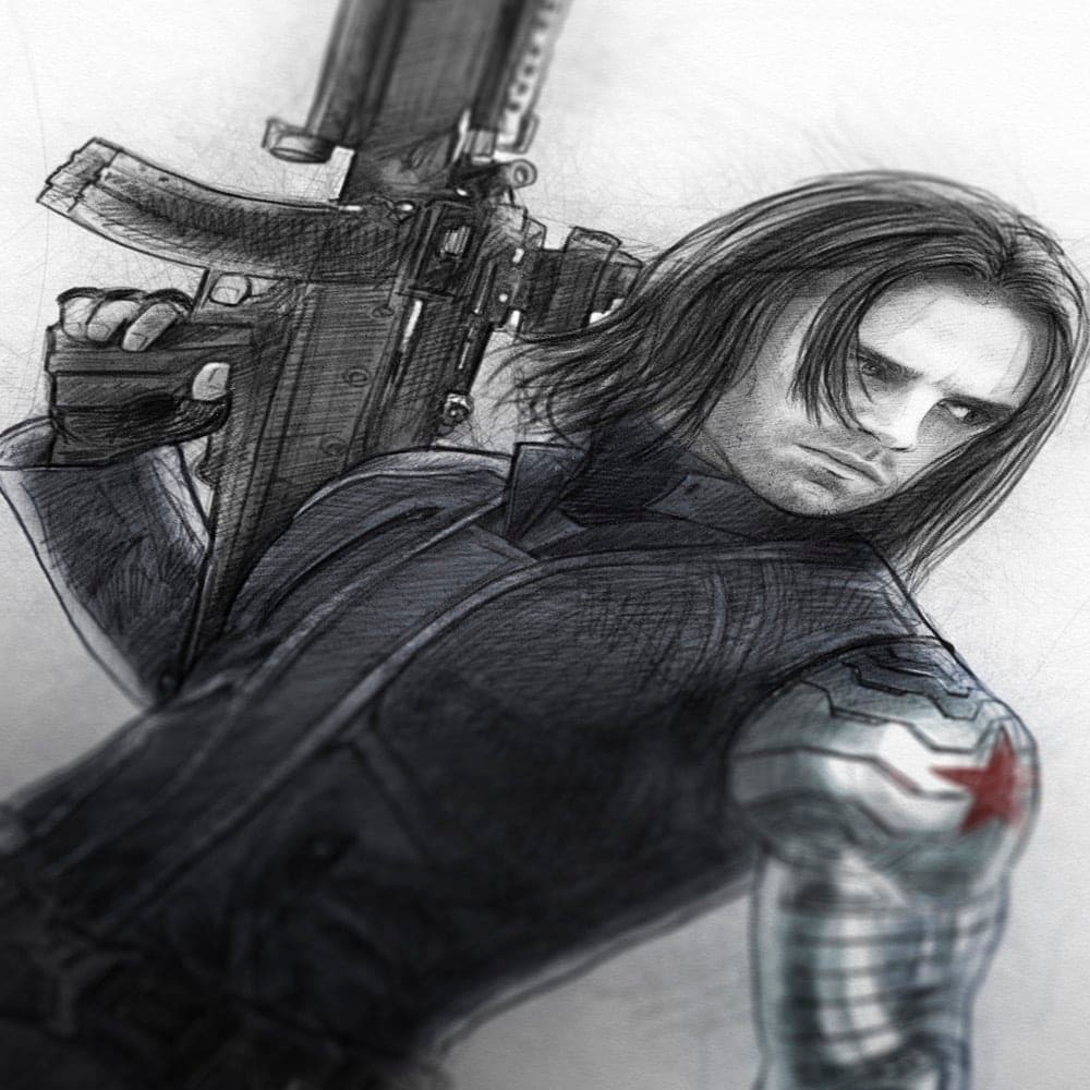 The Winter Soldier Art Print Sketchaprint